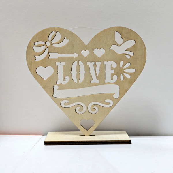 Wooden Valentine's Day heart - shaped Ornaments - Image 2