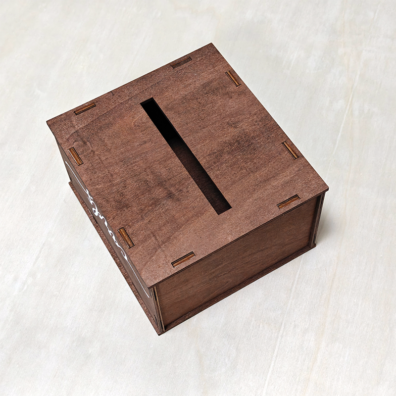 Minimalist Wooden Craft Spliced Tissue Box - Image 2