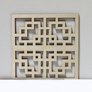 Wooden Craft Geometric-style Small Ornament