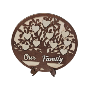 Wooden Craft Life Tree Memorial Plaque Ornament