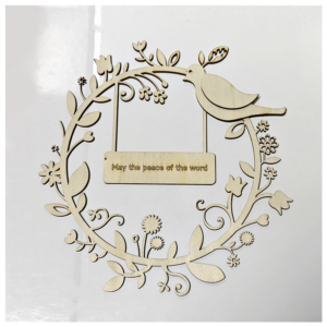 Wooden Craft Wreath Ornament