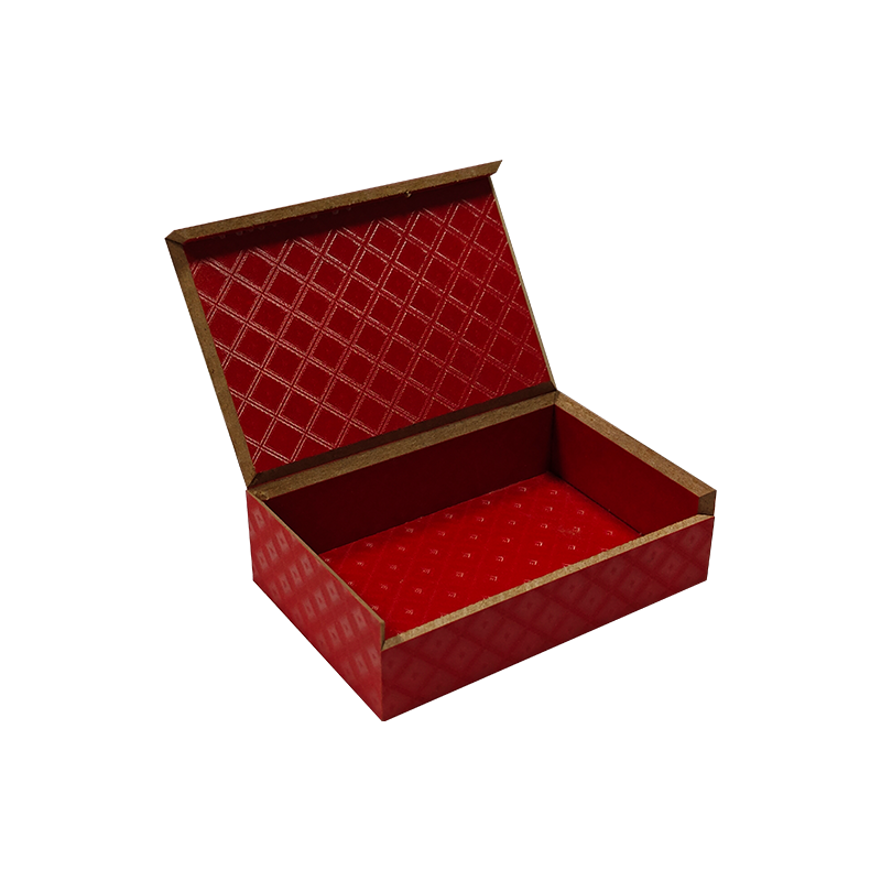 High-grade wooden gift box with red grain, for packaging skin care essential oil, perfume and health products - Image 2