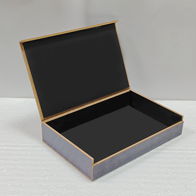 High-grade wooden box with purple grain texture, for packaging skin care essential oils, health products and gifts - Image 2
