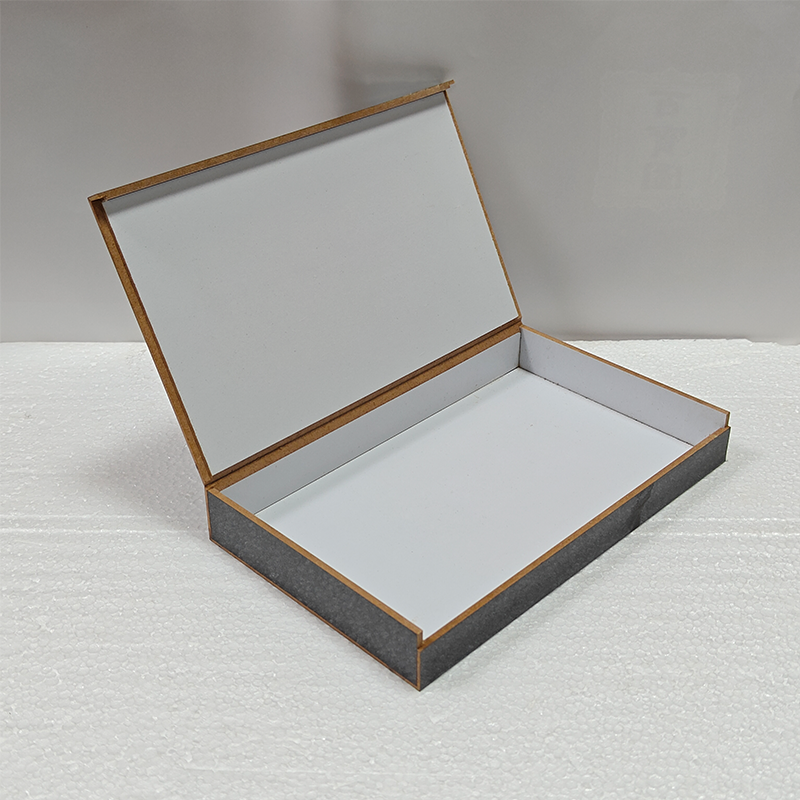 High-grade wooden gift box with black texture, ideal for packaging skin care essential oils, health products, medicines, medicinal materials and gifts - Image 2