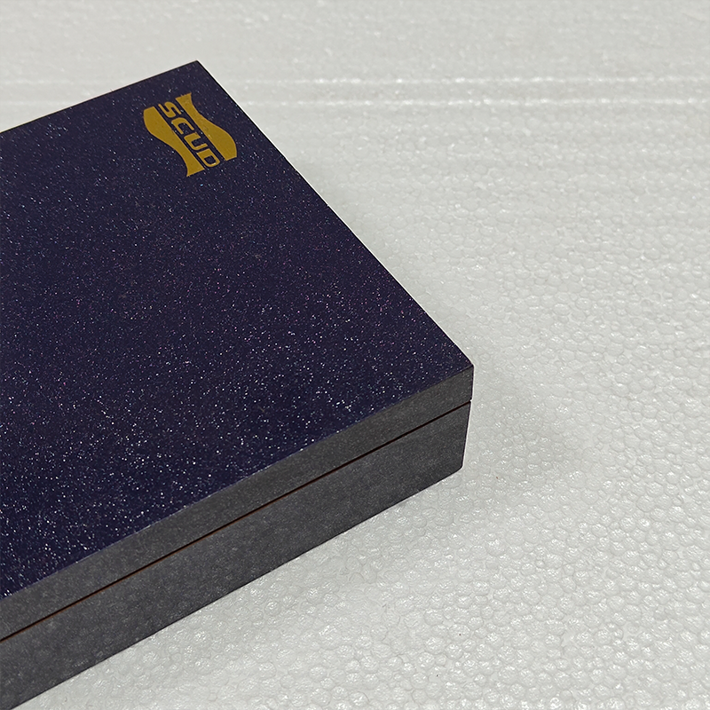 High-grade wooden box with purple grain texture, for packaging skin care essential oils, health products and gifts - Image 4