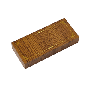 Premium wooden box with gold stamping, ideal for packaging essential oils, skincare, health products, medicines and gifts.