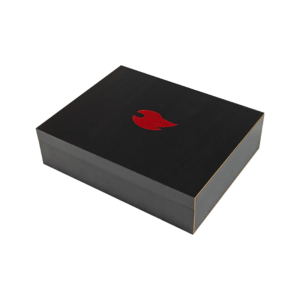 High-grade wooden box with black grain texture, suitable for packaging skin care essential oil, health products and gifts